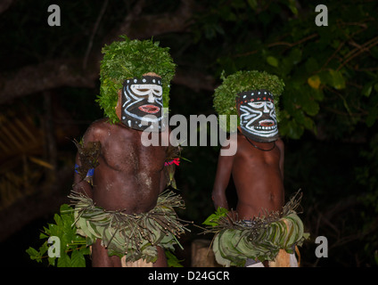 La danse des masques Malagan Tatuana, New Ireland Island, Papouasie Nouvelle Guinée Banque D'Images