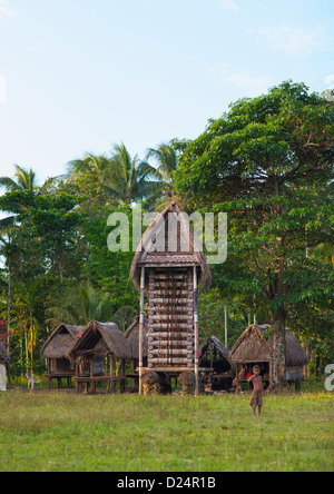 Maison de l'igname, les îles Trobriand, Papouasie Nouvelle Guinée Banque D'Images