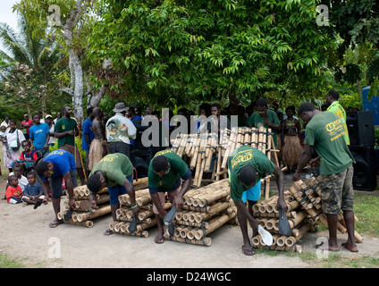 En Tatok Dans Pororan Bande Bamboo Island, de la région autonome de Bougainville, en Papouasie-Nouvelle-Guinée Banque D'Images