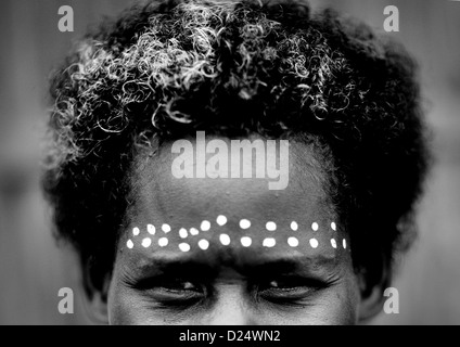 Femme de la région autonome de Bougainville, en vêtements traditionnels, la Papouasie-Nouvelle-Guinée Banque D'Images