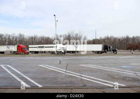 Belle aire de repos le long de l'Interstate 94, dans le centre de Michigan. Banque D'Images