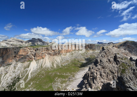 Paysage estival de Odle-Puez massif, l'Alto Adige, Italie Banque D'Images