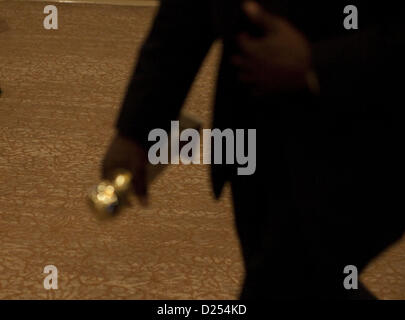 Los Angeles, Californie, USA. 13 janvier 2013. Auteur-réalisateur Quentin Tarantino arrive dans la salle de presse à la 70e Golden Globe Awards annuel qui a eu lieu au Beverly Hilton Hotel, le 13 janvier 2013 à Beverly Hills, Californie. ARMANDO ARORIZO/PI (crédit Image : © Armando Arorizo/Pi/Prensa Internacional/ZUMAPRESS.com) Banque D'Images