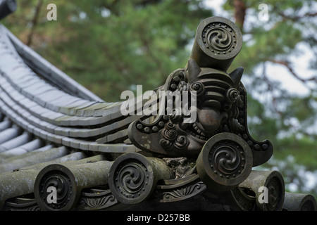 Détail du toit d'Nanzenin dans Temple Nanzenji Temple complexe, Kyoto Japon Banque D'Images