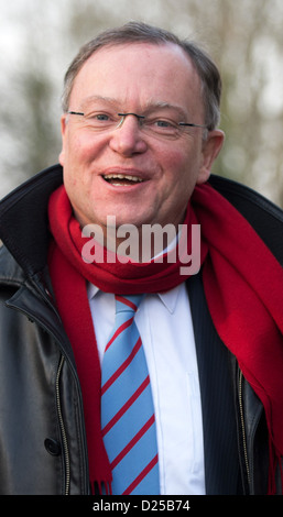 Le premier candidat SPD dans l'élection d'état de Basse-Saxe, Stephan Weil, arrive pour le SDP-Réunion du Présidium de la national et le gouvernement fédéral du comté Niedersachsen, Braunschweig, Allemagne, 14 janvier 2013. Photo : Julian Stratenschulte Banque D'Images