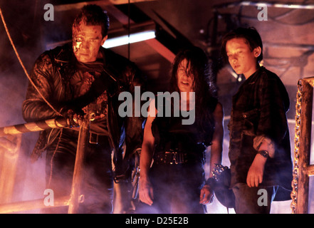 Terminator II - Tag der Abrechnung Terminator 2 : Judgment Day Arnold Schwarzenegger, Linda Hamilton, Edward Furlong Banque D'Images