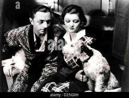 Der Duenne Mann homme mince, William Powell, Myrna Loy Eigentlich hat sich der guinée Detektiv Nick Charles (William Powell) Banque D'Images