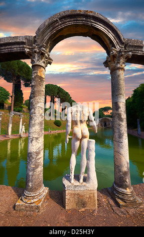 Les Canopus, la Villa d'Hadrien ( Villa Adriana), Italie. Living Heritage Site mondial de l'UNESCO Banque D'Images