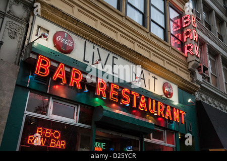 Appâts vivants, Bar et Restaurant, 23nd Street, NYC Banque D'Images