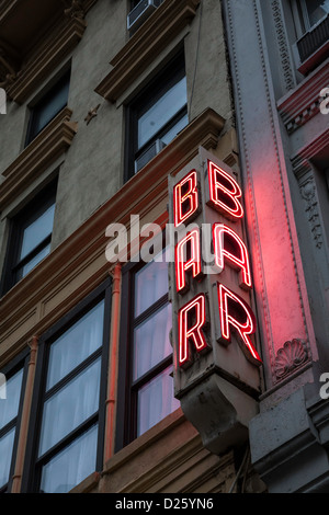 Bar générique Signe, NYC Banque D'Images