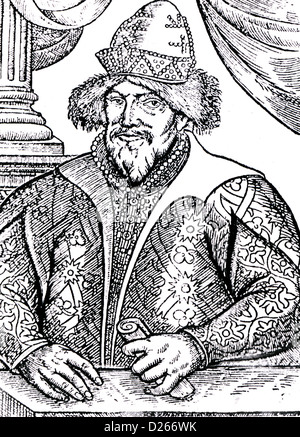 IVAN Le Terrible (1530-1584), Tsar de toutes les Russies dans une gravure contemporaine Banque D'Images