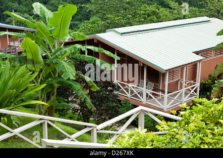 Les chambres de l'extérieur des bâtiments, Casa Grande Mountain Retreat, Utuado, Puerto Rico Banque D'Images