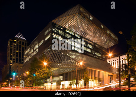 Bibliothèque publique centrale de l'État de Washington Seattle, USA Banque D'Images