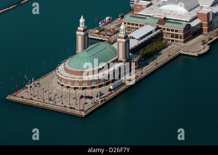 Photographie aérienne de Navy Pier, Chicago, Illinois Banque D'Images