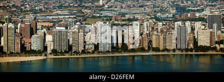 Photographie aérienne du Nord tours appartement tours waterfront Chicago, Illinois Banque D'Images