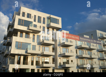 Copenhague, Danemark, la vie moderne en appartements dans Syndhavnen Banque D'Images