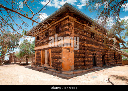 Vue de l'abuna Aregawi 10e siècle Église de Debre Damo monastère sur la frontière érythréenne au Tigré, dans le Nord de l'Éthiopie. Banque D'Images