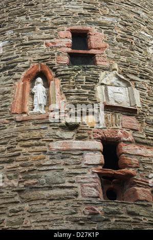 Détail de la tour de l'Évêché de Kirkwall, Orkney Islands, en Écosse. Banque D'Images