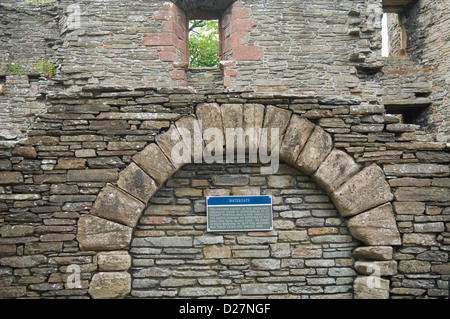 Détail de la demeure de l'Évêché de Kirkwall, Orkney Islands, en Écosse. Banque D'Images