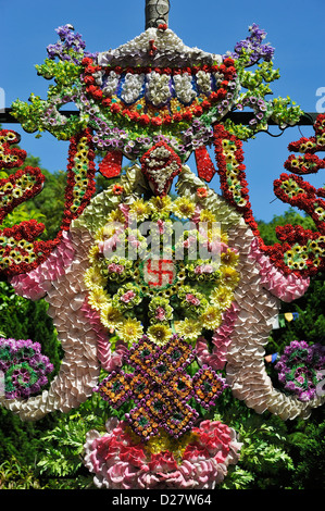 Des fleurs à la Pagode des parfums, près de Hanoi, Vietnam Banque D'Images