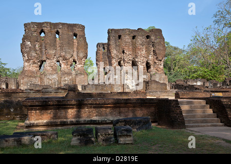 Le Palais Royal. La ville ancienne de Polonnaruwa. Sri Lanka Banque D'Images