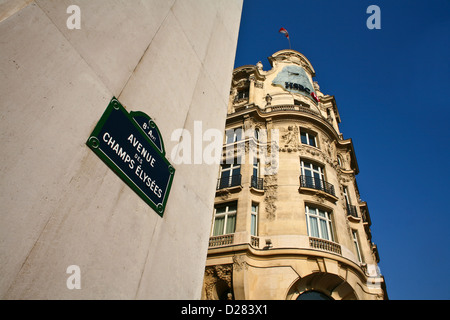 Paris Avenue des Champs Elysee Banque D'Images