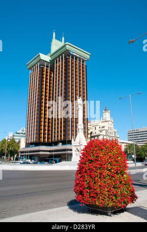 Place Colon. Madrid, Espagne. Banque D'Images