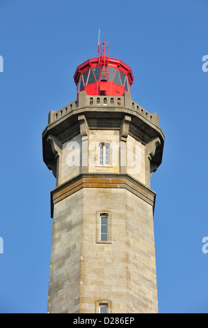 Phare Le phare des baleines sur l'île Ile de Ré, Charente-Maritime, France Banque D'Images