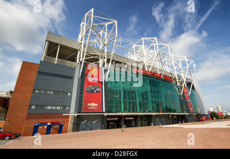 Le stade de football Old Trafford. Maison de Manchester United Football Club Banque D'Images