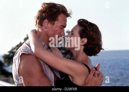 - True Lies True Lies Luegen Wahre Arnold Schwarzenegger, Jamie Lee Curtis nicht einmal Harrys (Arnold Schwarzenegger) Frau Banque D'Images