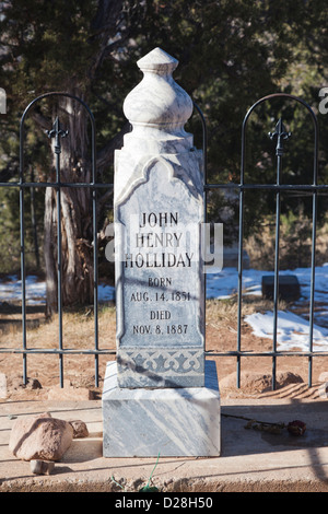 USA, Colorado, Glenwood Springs, tombe du célèbre Western gunfighter Doc Holliday Banque D'Images