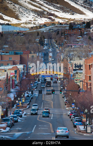 USA, Colorado, Golden, vue sur la ville du centre-ville et de Washington Avenue Banque D'Images