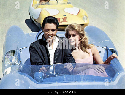 Tolle Naechte à Las Vegas Viva Las Vegas Elvis Presley, Ann-Margret Rennfahrer Elvis Preley (chanceux) faehrt nach Las Vegas, Banque D'Images