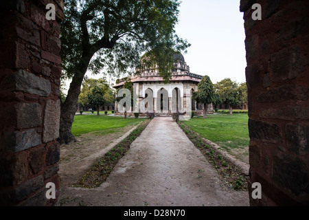 Sikandar Lodi Gardens, tombeau, New Delhi, Inde Banque D'Images