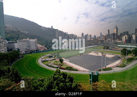 L'hippodrome de Happy Valley à Hong Kong. Banque D'Images