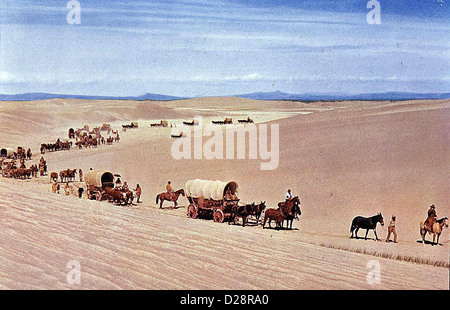 Der Weg Nach Westen Route de l'Ouest, Im April 1843 von bricht ein grosser Siedlertreck Missouri aus nach Westen auf. *** Les Banque D'Images