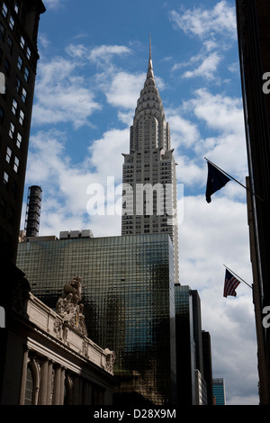 Grattes-ciel de Manhattan, Chrysler building, Grand Central Banque D'Images