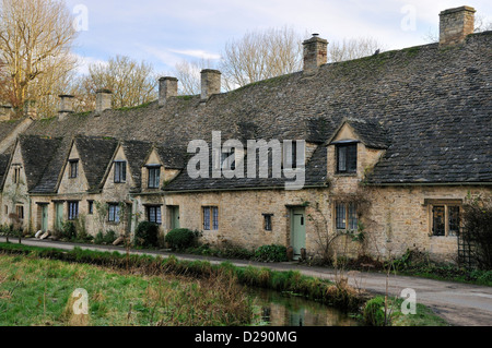 Arlington Row weavers cottages, Bibury construit 1380 Banque D'Images