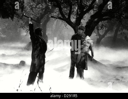 Wolfsmensch der Wolf Man, Claude Rains, Lon Chaney Jr., Evelyn Ankers Sir John Talbot (Claude Rains) macht Jagd auf den Banque D'Images