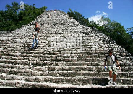 La pyramide la plus haute de Coba Mayan Ruins. Le Mexique Banque D'Images