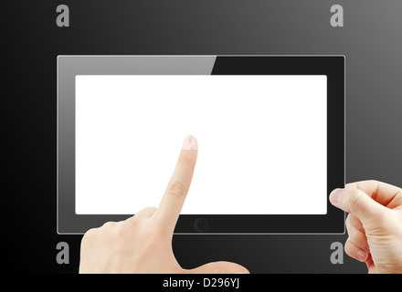 Générique noir tablet pc, 3D render. Banque D'Images