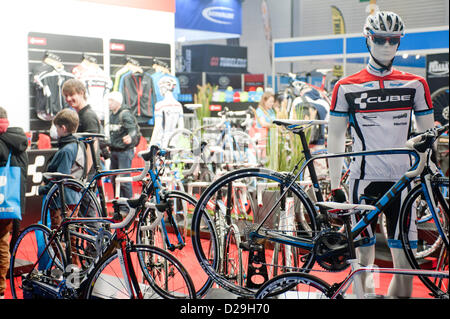 Londres, Royaume-Uni - 17 janvier 2013 : stand Cube at the London bike show 2013 à Excel. Banque D'Images