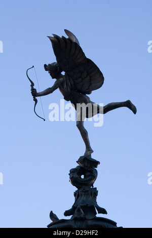 Statue d'Eros dans Picadilly Circus à Londres Banque D'Images