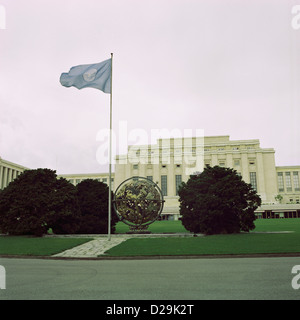 Siège mondial de l'ONU Palais des Na Banque D'Images