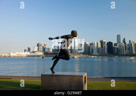 HARRY WINSTON JEROME STATUE SUR LE CENTRE-VILLE DE STANLEY PARK VANCOUVER Colombie-britannique CANADA Banque D'Images