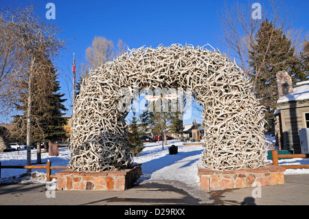 Arch le bois, Jackson Hole, Wyoming Banque D'Images