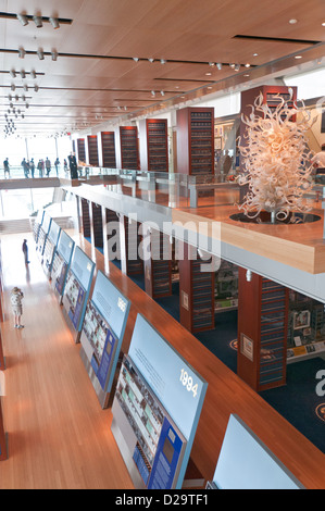 L'Arkansas, Little Rock, William J. Clinton Presidential Library and Museum, de l'intérieur. Banque D'Images