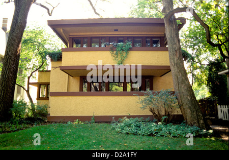 L'Illinois, Oak Park. Mme Thomas H. Gale Maison conçue par Frank Lloyd Wright. Banque D'Images