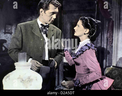 Ritten Sie mit Jesse James jeunes frères, Johnny jeune (Robert Hutton) und Mary Hathaway (Geraldine Brooks) *** Les Banque D'Images