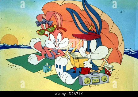 Tiny Toons Abenteuer - Total Verrückte Ferien Tiny Toon Adventures Buster Bunny Babs Bunny und Local Caption *** 1992 *** Banque D'Images